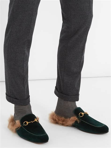 gucci princetown mens fur|gucci princetown fur sale.